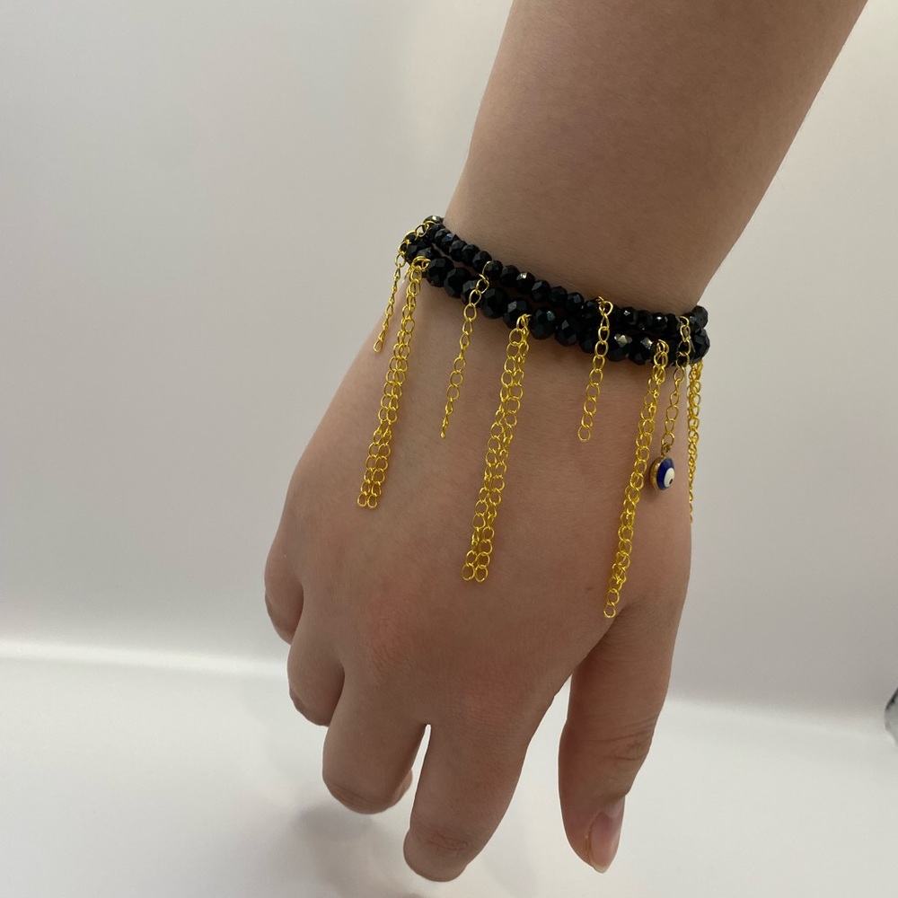 Handmade bracelet, made by me.